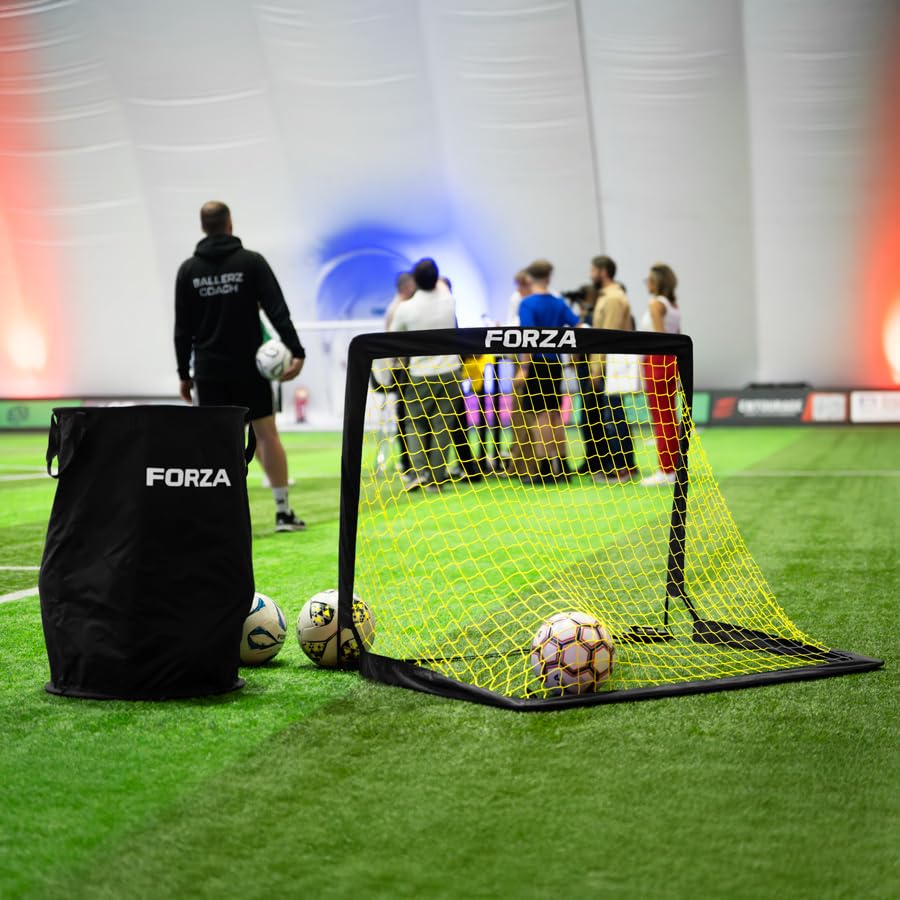 FORZA Square Pop-Up Soccer Goal [6 Sizes] | Portable Goal Posts for Kids Shooting Practice - Pop-Up in Minutes | Single or Pair of Goals - size: 3ft x 2.2ft, style: Single
