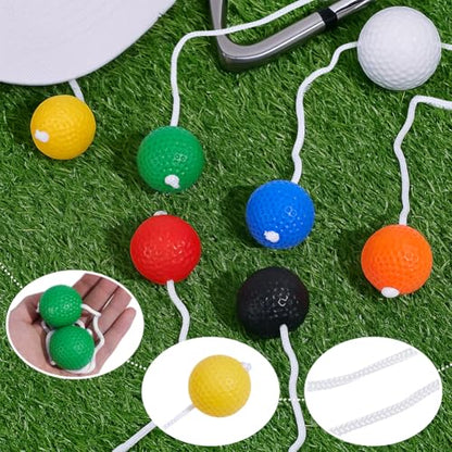 MAYJOYDIY 18 Pack Ladder Ball 6 Colors Replacement Balls Ladder Toss Balls Set with Storage Bag for Toss Match Yard Lawn Golf Game