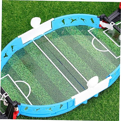 Toyvian Mini Tabletop Foosball Soccer Game for Compact Plastic Football Machine with Mini Balls and Accessories Portable Playset for Childrens Hand Eye Coordination and Fun
