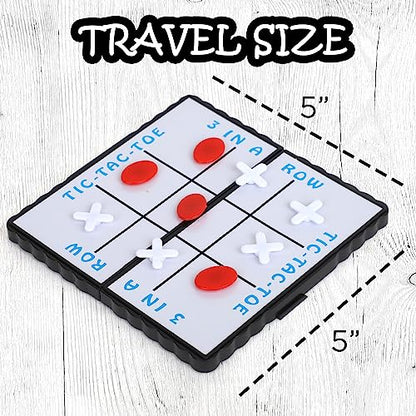 Point Games Travel Board Game Set - Bundle Pack of 4 Classic Magnetic Games, Stocking Stuffers for Kids Includes Individual Boards & Pieces