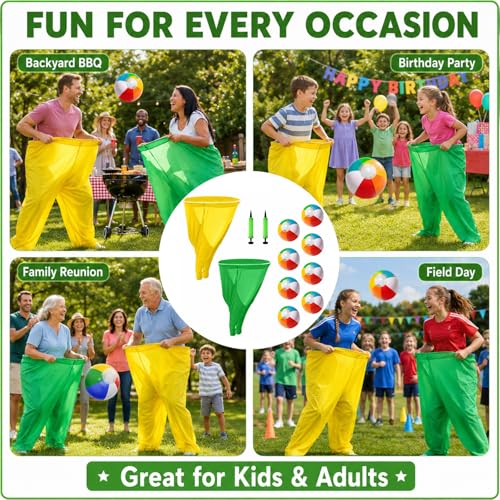 Granny Pants Yard Game, 2Pcs Granny Pants Outdoors Games Family Party Outdoor Games with 8 Bouncy Balls, 2 Pumps, Fun Tossing Games Props for Ultimate Family Reunion Backyard Party Games