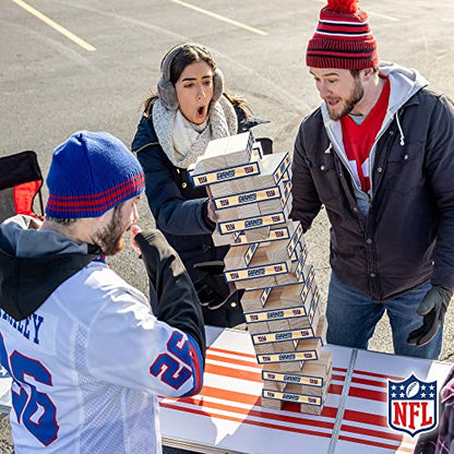 Wild Sports NFL Giant Stacking Wooden Blocks – Tumbling Tower Classic Family Game Stacks – Great Gift for Any Football Fan! - color: New York Giants