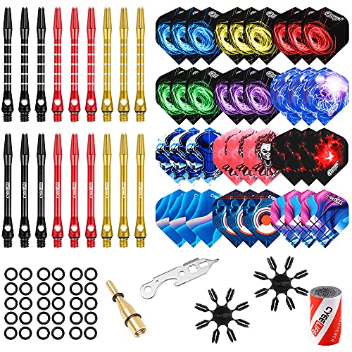 CyeeLife PET Dart Flights, Aluminium & PVC Shafts, Dart Tools, Sharpener, Dart O Rings