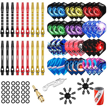 CyeeLife PET Dart Flights, Aluminium & PVC Shafts, Dart Tools, Sharpener, Dart O Rings