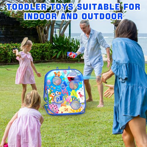 RIEYON 5-in-1Bean Bag Toss Game for Kids, Cornhole Board Toddler Toys for Kids Party Activity and Outdoor Yard Backyard, Birthday Gift or Christmas for Aged 3 4 5 6 7 8 Year Old Boys