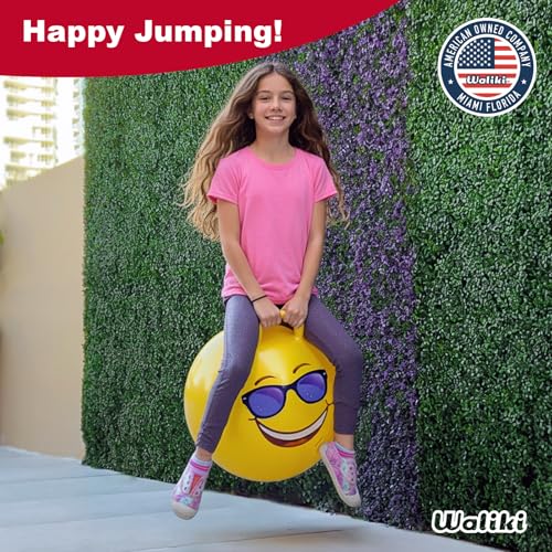 WALIKI Hopper Ball for Teens Ages 10-15 | Hippity Hop | Jumping Hopping Ball | Relay Races | 22” - color: Emoji 1, size: Ages: 10-15 (22")