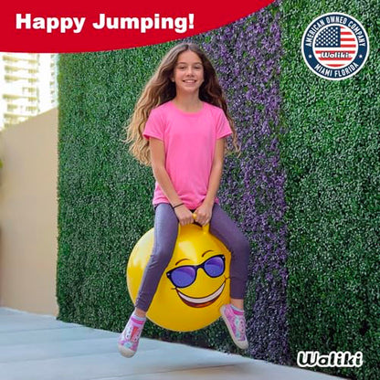 WALIKI Hopper Ball for Teens Ages 10-15 | Hippity Hop | Jumping Hopping Ball | Relay Races | 22” - color: Emoji 1, size: Ages: 10-15 (22")