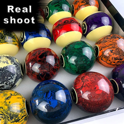 2-1/4" Premium Billiard Balls Set,Pool Ball,Marble-Swirl Style Billiards Ball Complete 16 Ball Set