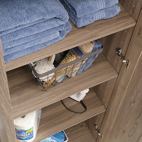 Sauder HomePlus Storage Cabinet/ pantry cabinets, Salt Oak finish - color: Salt Oak
