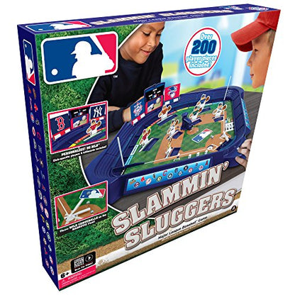 MLB Slammin' Sluggers Magnetic Baseball Tabletop Game – 2-Player Board Game with 20" x 20" Field, Scoreboard, Stickers and Manual Pitching Control