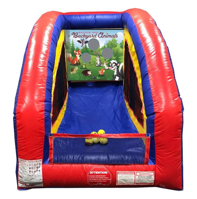 Ultralite Sealed Air Frame Games | Ball and Bag Toss | Includes Frame, Panel, Built-in Blower, Balls, and Bag | for Backyards, Carnivals, Schools, Birthday Parties