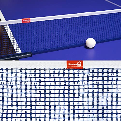 Sanung Table Tennis Net, C-X1B Portable Ping Pong Training Net Replacement for 60 inch Width Regulation Size Tables, Set of 2, Royal Blue