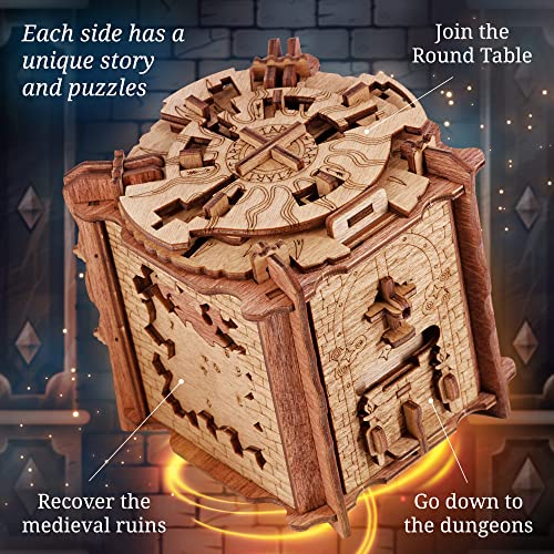 iDventure Cluebox The Trial of Camelot | Escape Room Puzzle Box | Challenging 3D Puzzle | Brain Teaser for Adults | Unique Gift Idea - color: Camelot