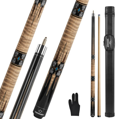 HomeSeason Pool Cue Stick 58" Billiard Cue Sticks Professional Low Deflection Pool Sticks - color: 19oz with bag