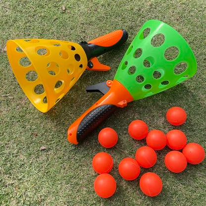 catch ball game for kids, Outdoor Indoor Games, Pop and Catch Ball Family Games with 2 Launcher Baskets and 12 Balls, Summer Beach Yard Sport Birthday Party Gifts Toys Ages 4 5 6 8 12+ Years Old