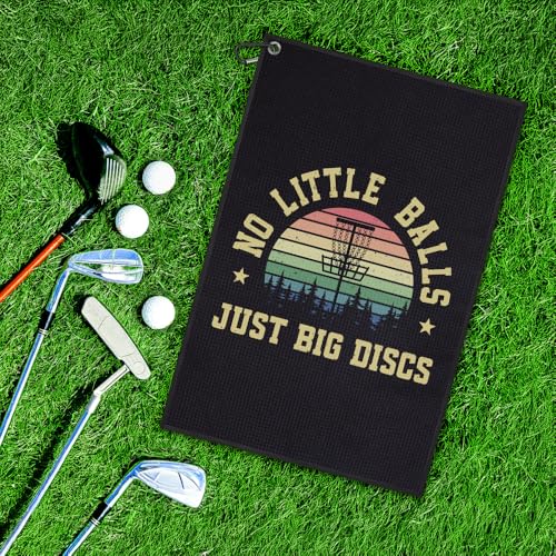 DYJYBMY Just Big Discs Retro Printed Golf Towel with Clip, Funny Golf Towels for Disc Cleanup, Retirement Gifts for Golfer Dad Grandpa, Retro Birthday Thank You Gifts for Golfing Lover Family Friend - color: Black03
