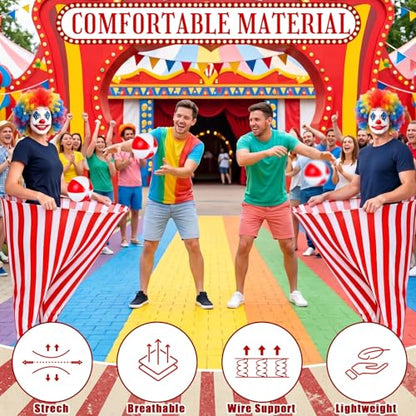 11 Pcs Granny Pants Yard Game Giant Carnival Games Set with Red and White Bouncy Balls & Air Pumps Funny Outdoor Indoor Lawn Party Games for Adults Family Backyard Festival Activities