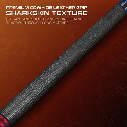 RHINO Must Carbon Fiber Pool Cue, Super Low Deflection Shaft 30”, 3/8-8 Joint, Nishiki Japan Tip 11.8mm/12.5mm, Professional Billiards Cue - size: 12.5 mm