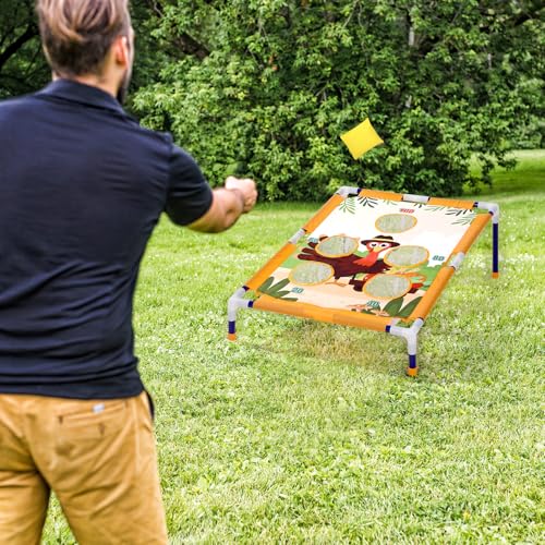 HyDren 22 Pcs Fall Thanksgiving Bean Bag Toss Game for Kids Adults Fall Festival Party Games Turkey Pumpkin Dart Board with Balls Corn Hole Games Set for Family Party Indoor Outdoor Yard Activity