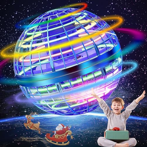2025 Upgraded Flying Orb Ball Toy, Hover Boomerang Ball Spinner Mini Drone - Magic Floating Galactic Fly Spinning Orb, for for Boys Girls and 6-12 Age Kids - color: Blue