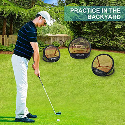 RELILAC Pop Up Golf Chipping Practice Net Set - Indoor/Outdoor Golfing Target Accessories for Golf Practice - Improve Your Short Game - Gifts for Men, Dad, Mom, Husband, Women, Kid, Golfers - style: Net