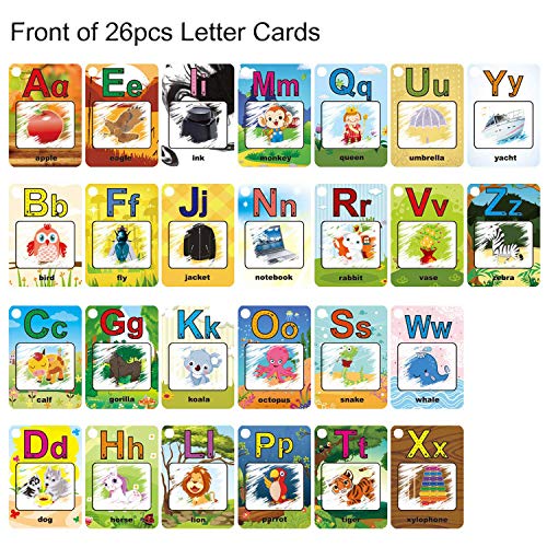 Coolplay A-Z 26 Alphabet Water Cards, Children Drawing Card for Kids Educational Toys for Travel - style: letter cards