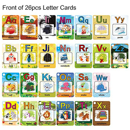 Coolplay A-Z 26 Alphabet Water Cards, Children Drawing Card for Kids Educational Toys for Travel - style: letter cards