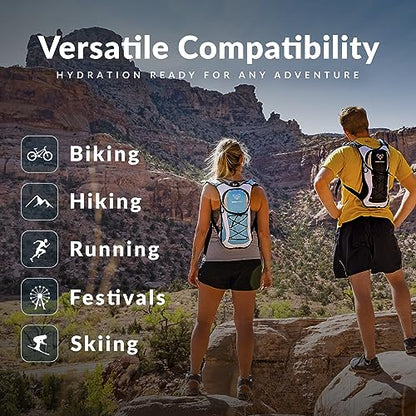 Water Buffalo Oasis Hydration Bladder – 2L and 3L Water Bladder for Hiking Backpack, Leakproof Design with Insulated Hose and High-Flow Bite Valve - size: 3 Liter with Cleaning Kit