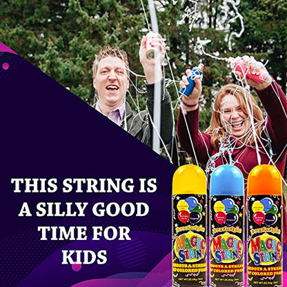 Toysery Party Streamer - Ultimate Spray String for Kids. Elevate Your Celebrations With Crazy Fun! Comes With 24 Party Spray in Can (3oz)
