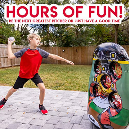Franklin Sports Inflatable Target Toss Game - Kids Mini Throwing Game Set - Portable Indoor + Outdoor Toy Target - style: Baseball