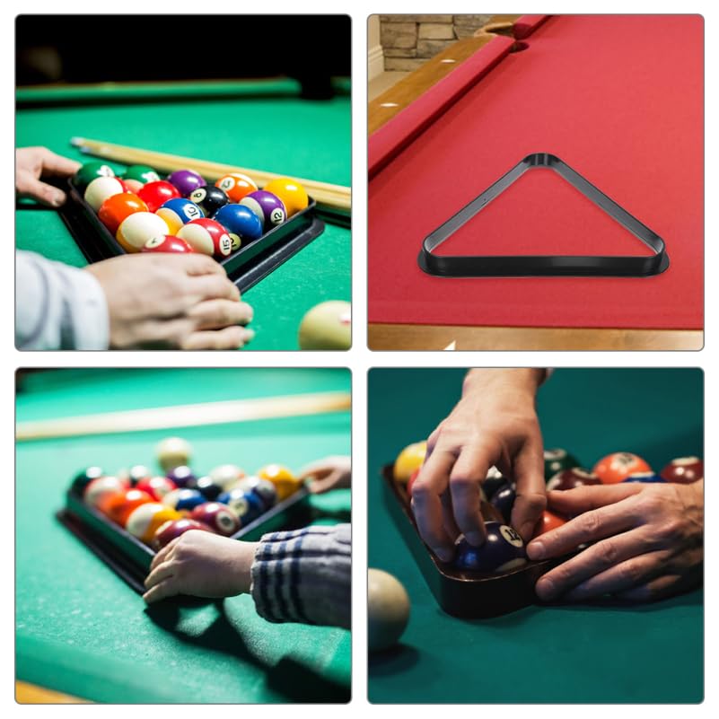 Toddmomy Mini Billiard Triangle Rack Pool Table Ball Organizer Billiard Frame for Home Parties Clubs Fits - size: 19.30X19.30X2.80CM