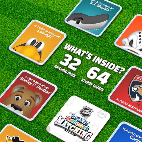 Masterpieces NHL Mascots Matching Game, Officially Licensed Memory Cards