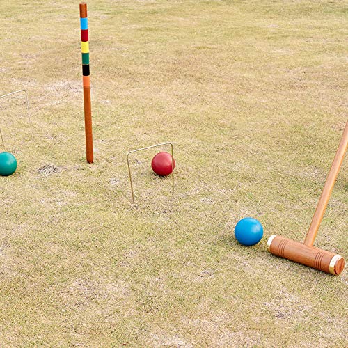 Deluxe Croquet Wickets, 9 Colorful Square Arrow Wickets - 10.6" x 6.7" Replacement Set for Six Players Croquet Sets - size: Deluxe Size