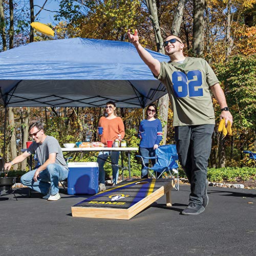NFL Pro Football 2' x 4' Wood Direct Print Tournament Cornhole Set by Wild Sports, Comes with 8 Bean Bags - Perfect for Tailgate, Outdoor, Backyard
