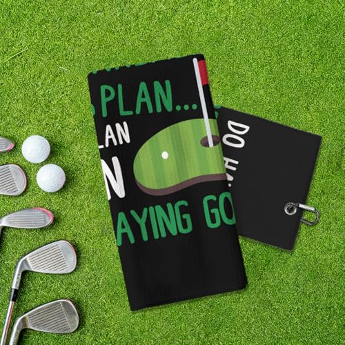 Yes I'd Have A Retirement Plan Embroidered Golf Towel with Clip, Funny Golf Accessories Gifts for Men Women Golfer Grandpa Mom Dad, Birthday Retirement Gifts for GolfFans Golfs Lover, 16x24 Inch - color: Funny Golf Retirement