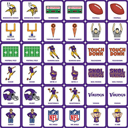 MasterPieces Officially Licensed NFL Minnesota Vikings Picture Matching Card Game for Kids and Families - style: Minnesota Vikings
