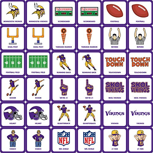 MasterPieces Officially Licensed NFL Minnesota Vikings Picture Matching Card Game for Kids and Families - style: Minnesota Vikings