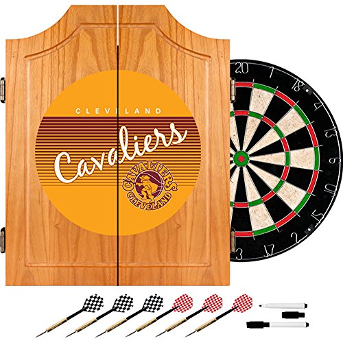 NBA Cleveland Cavaliers Wood Dart Cabinet, One Size, Brown