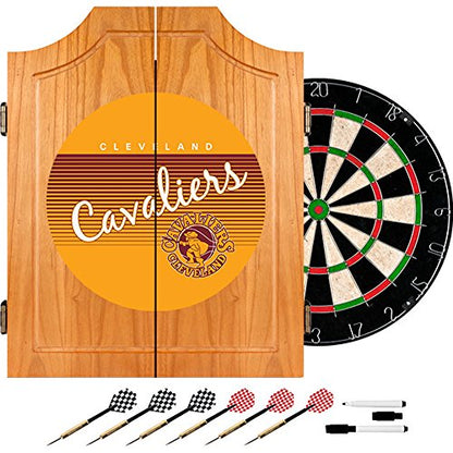 NBA Cleveland Cavaliers Wood Dart Cabinet, One Size, Brown