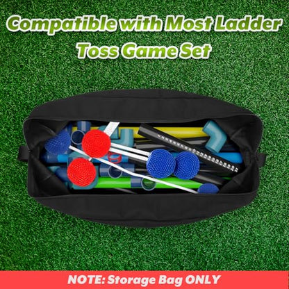 Cosmos Ladder Toss Game Set Carrying Case Outdoor Ladder Ball Set Storage Organizer Bag Portable Ladder Ball Shoulder Bag with Adjustable Strap, Foldable Sport Travel Carry Bag Duffle Bag