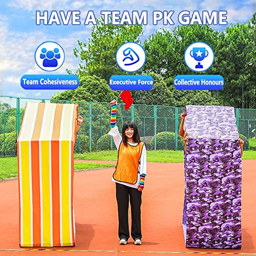 2 PCS Adult Kids Teamwork Game Playing Run Mat, Fun Group Activity Group Learning Activity Racing Game Equipment (Size : Kids-4M/13FT)