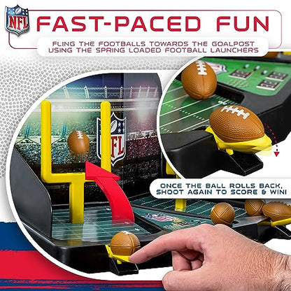 Franklin Sports Mini Football Field Goal Tabletop Game - Flying Field Goal Mini Football for Kids + Adults - Fun Indoor Sports Table Game for All Ages - Tabletop Toy