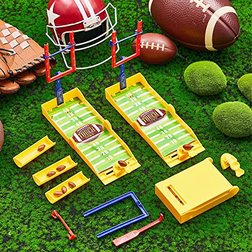 Deekin 4 Sets Mini Football Game Desktop Football Games Field Goal Soccer Toys with Foam Soccer Goal Post, Bases, Catapults, Flick Finger Board Desk for Sports Party, Office, Gifts