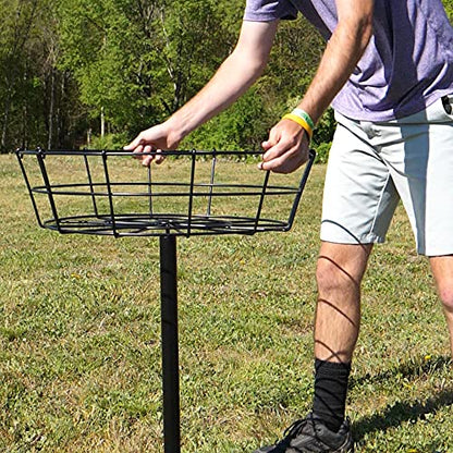 MVP Disc Sports Black Hole Pro 24-Chain Portable Disc Golf Basket Target