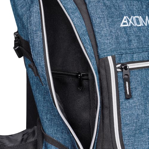 Axiom Discs Voyager Lite Backpack Disc Golf Bag (Choose Your Favorite Color) - color: Heather Blue, style: V2