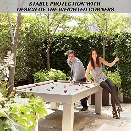 Pool Table Cover PVC Waterproof Dustproof for 7/8/9 Ft Billiard/Pool Table ,Black,7 Feet