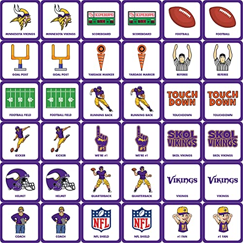MasterPieces Officially Licensed NFL Minnesota Vikings Picture Matching Card Game for Kids and Families - style: Minnesota Vikings