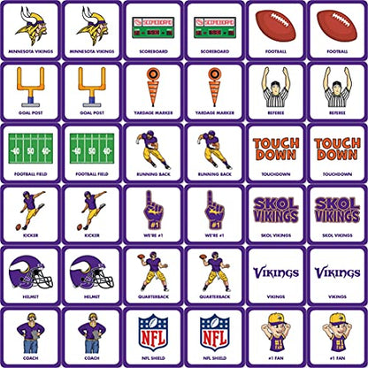 MasterPieces Officially Licensed NFL Minnesota Vikings Picture Matching Card Game for Kids and Families - style: Minnesota Vikings