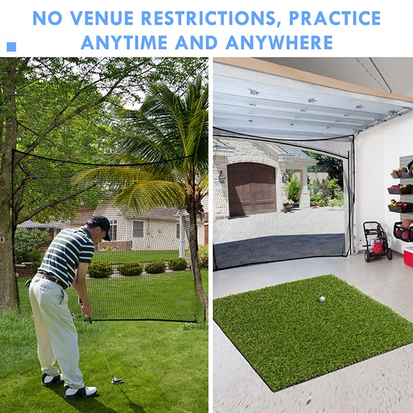 Amazgolf Golf Net,10Ft,15Ft,20Ft,25Ft, 30Ft, 40Ft Golf Practice Net,Sports Practice Barrier Net, Heavy Duty Ball Netting Golf Hitting Net, DIY Ball Net,Baseball Net Hockey Net and Chipping Net - size: 10*20ft