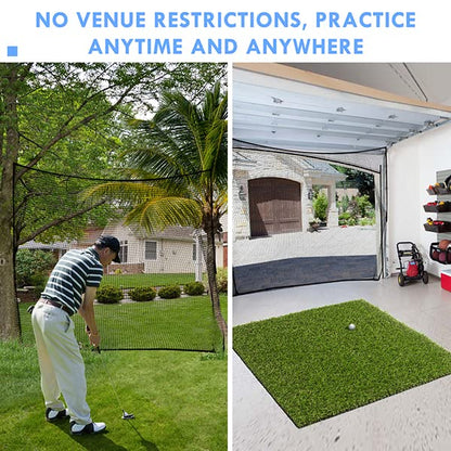 Amazgolf Golf Net,10Ft,15Ft,20Ft,25Ft, 30Ft, 40Ft Golf Practice Net,Sports Practice Barrier Net, Heavy Duty Ball Netting Golf Hitting Net, DIY Ball Net,Baseball Net Hockey Net and Chipping Net - size: 10*20ft